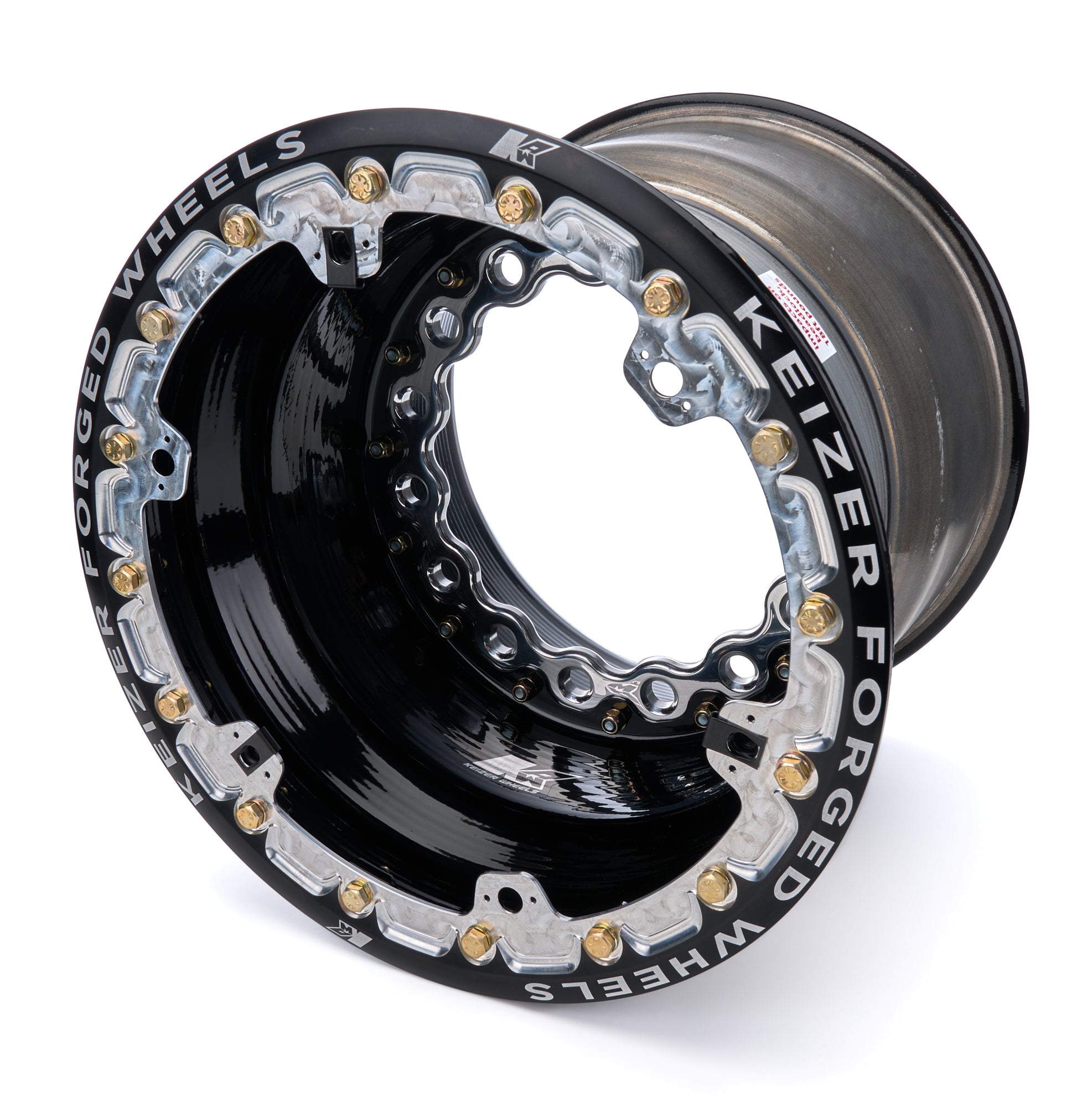 Keizer Aluminum Wheels W15146FBLB Wheel Wide 5 15x14 6in BS Forged Beadlock Black