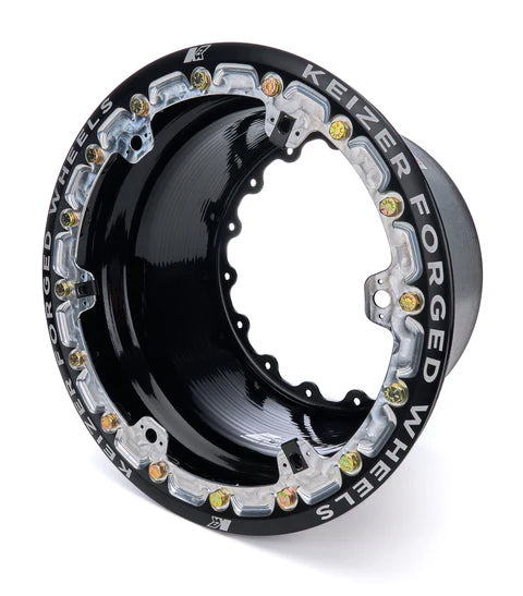 Keizer Aluminum Wheels W159FBLB Outer Wheel Half 15x9 Wide 5 Forge Beadlock BK