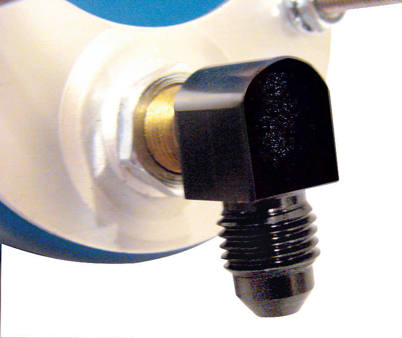 King Racing Products Oil Pressure Fitting 4 90 Degree Black 2176
