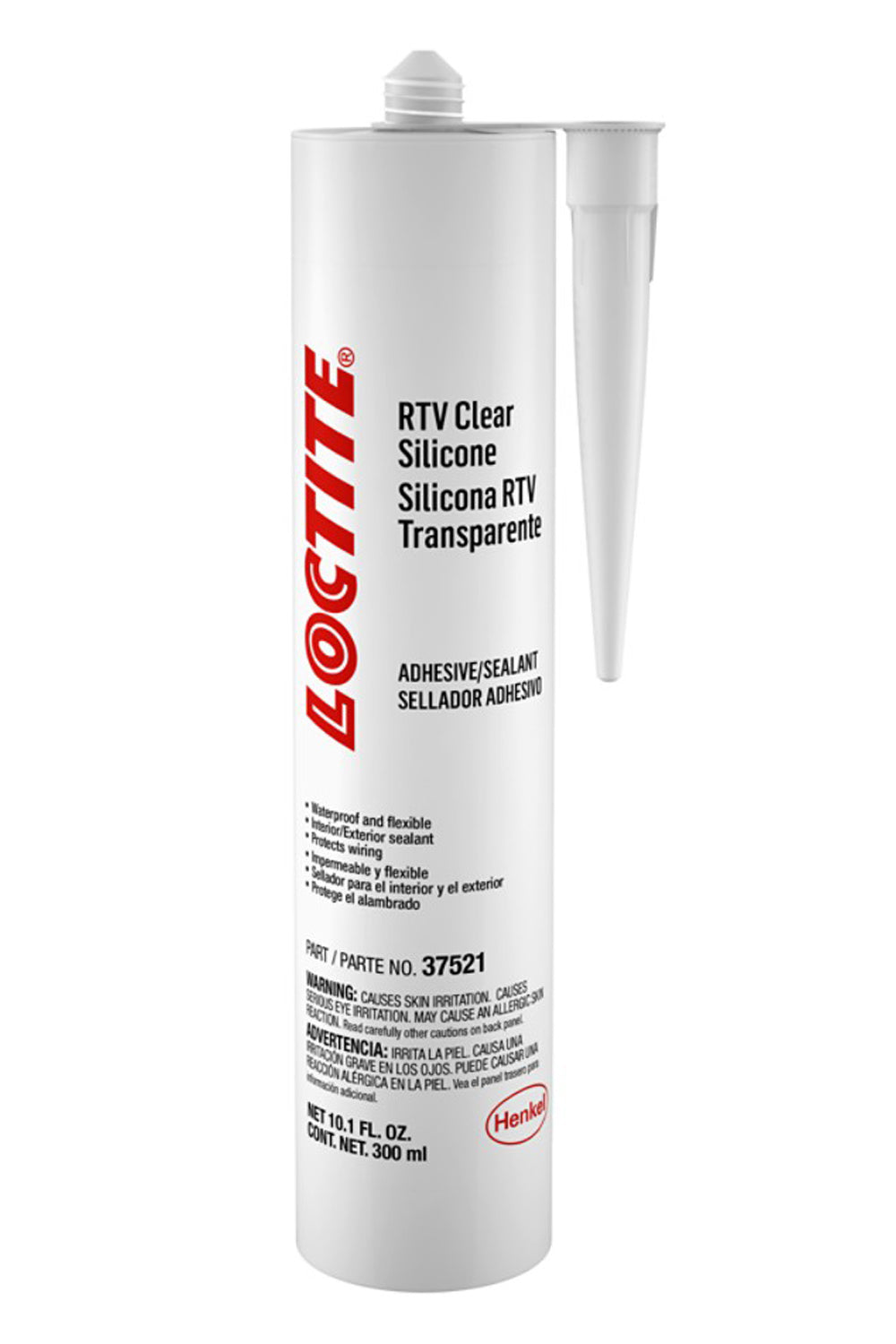 LOCTITE 495076 Clear RTV Silicone Adhesive Sealant, 300 mL Cartridge
