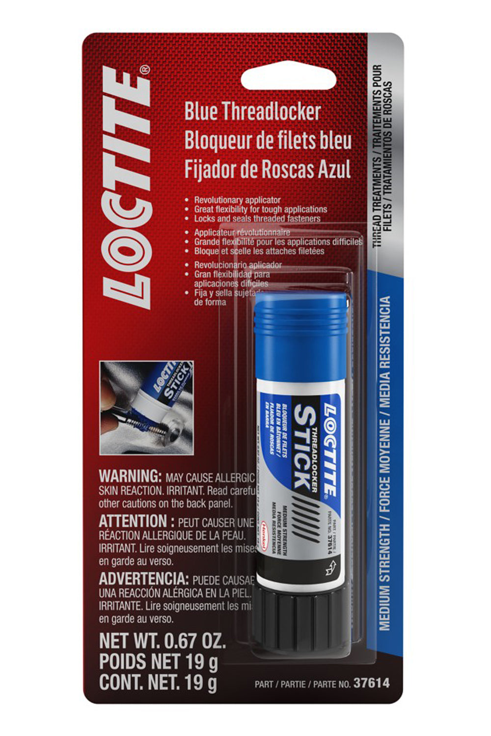 LOCTITE 504466 Threadlocker Blue 242 Stick, 19 g