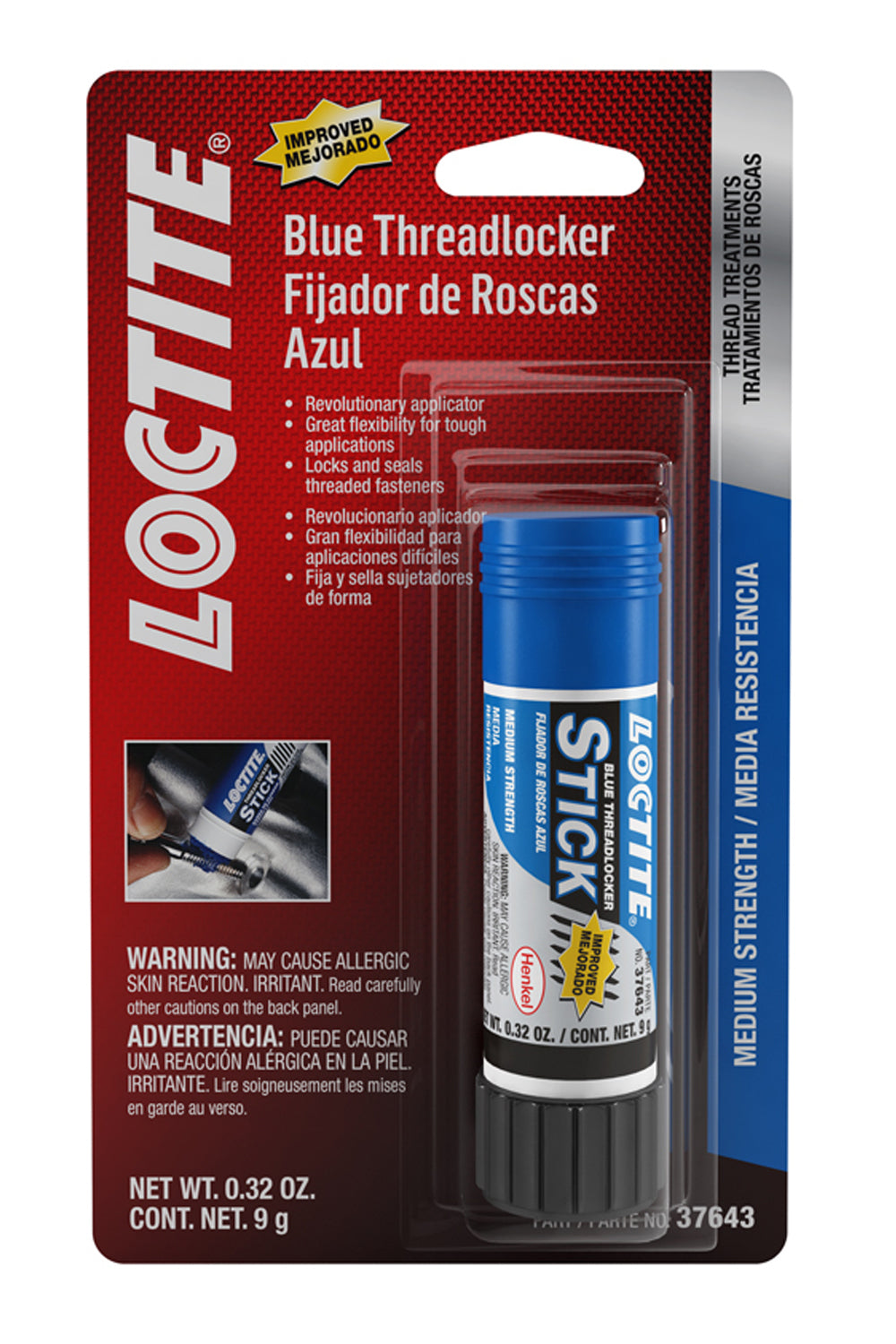 LOCTITE 506166 Blue 242 Threadlocker Stick, 9 g