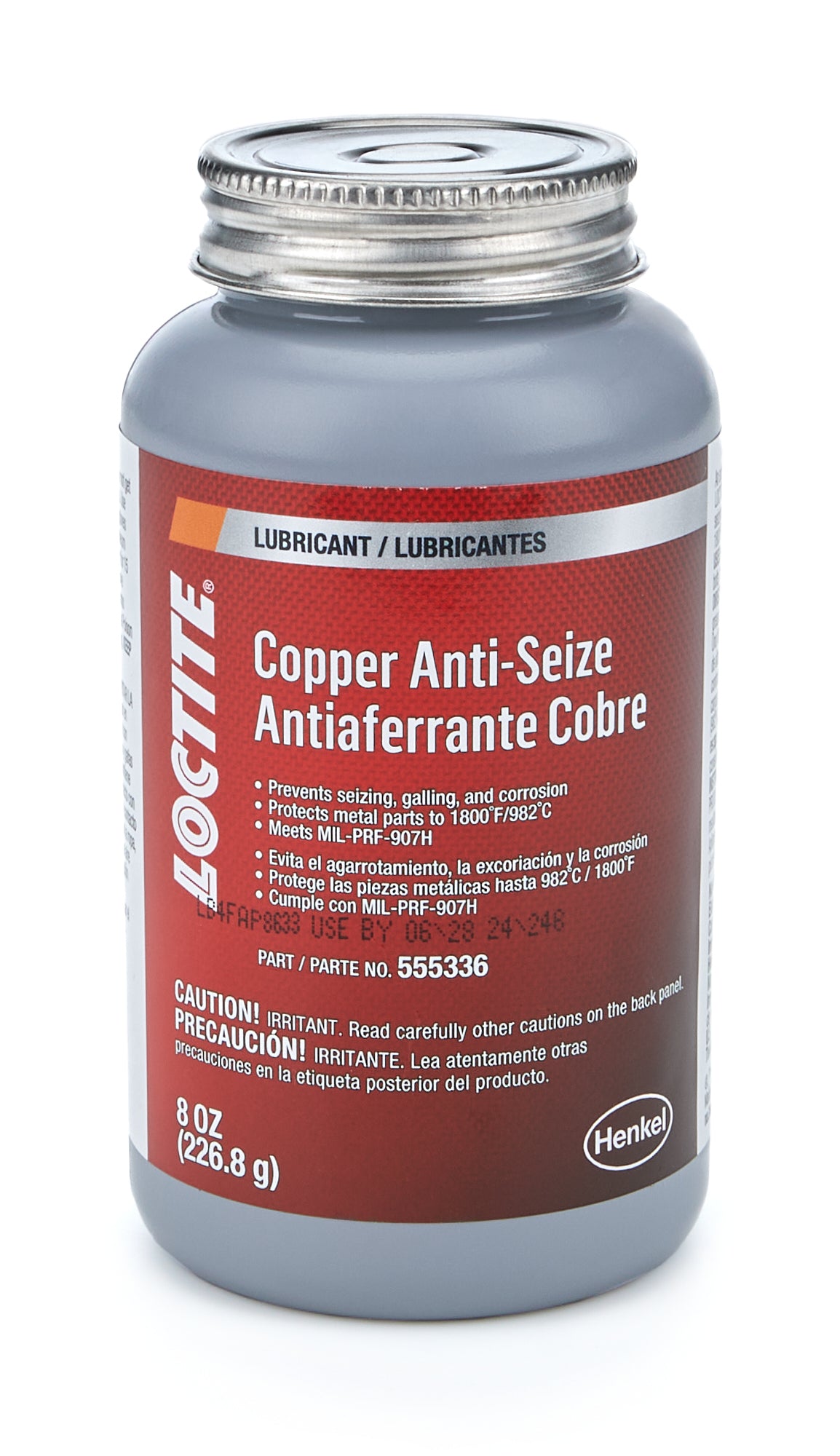 LOCTITE 555336 Copper Anti-Seize Lubricant, 8 oz Brush-Top Bottle