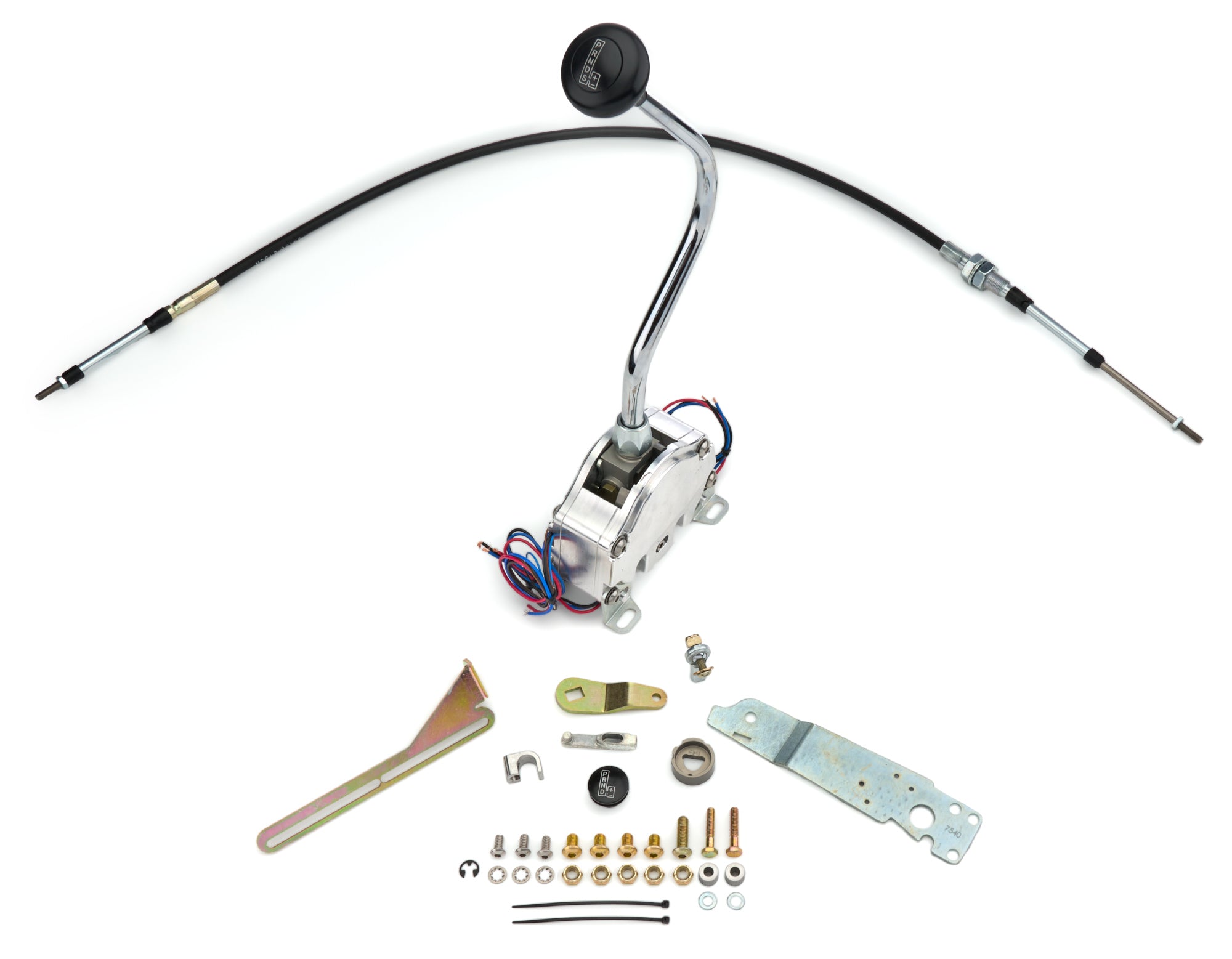 Lokar ES Shifter GM 6L80 16 in Lever Mushroom Knob Transmission Shifters ES6L80GMB