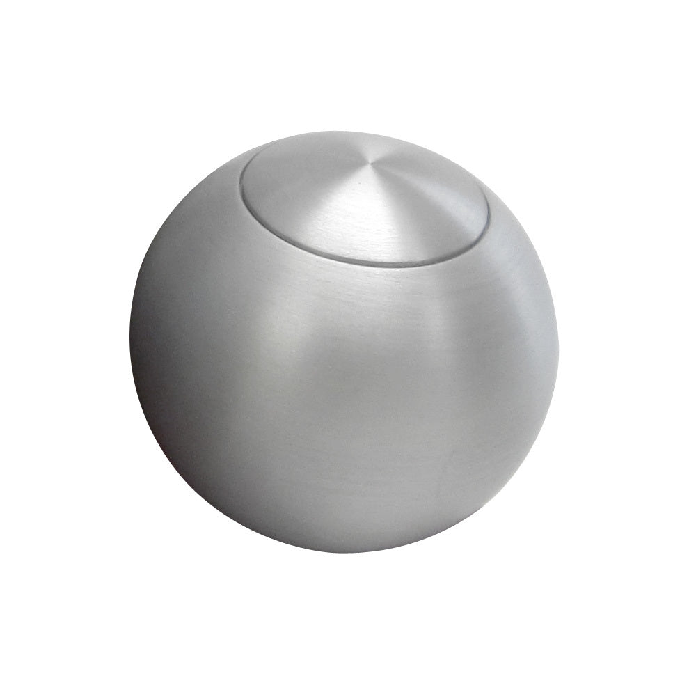 Lokar SK-6920 2 in Shift Knob Solid Round Brushed Withbutton Shifter Knobs