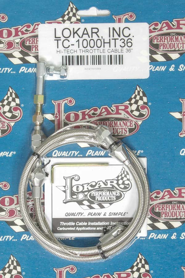Lokar TC-1000HT36 Hi-tech Throttle Cable 36 in Throttle Cables