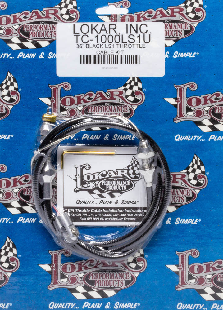 Lokar TC-1000LS1U Hi-tech Throttle Cable Kit Throttle Cables
