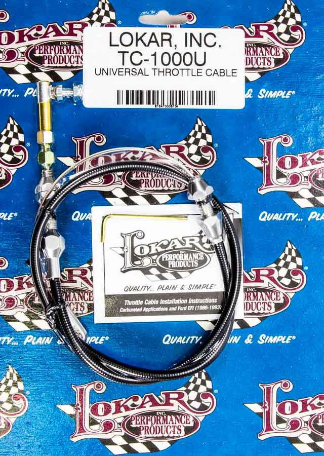 Lokar TC-1000U36 Universal Black Throttle Cable 36 in Throttle Cables