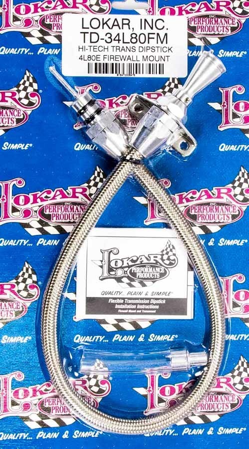 Lokar TD-34L80FM Hi-tech Trans Dipstick 4L80E Firewall Mt. Automatic Transmission Dipsticks