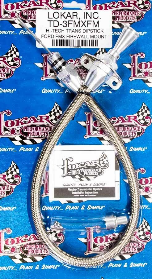 Lokar TD-3FMXFM Hi-tech Trans Dipstick Ford Fmx Firewall Mt. Automatic Transmission Dipsticks
