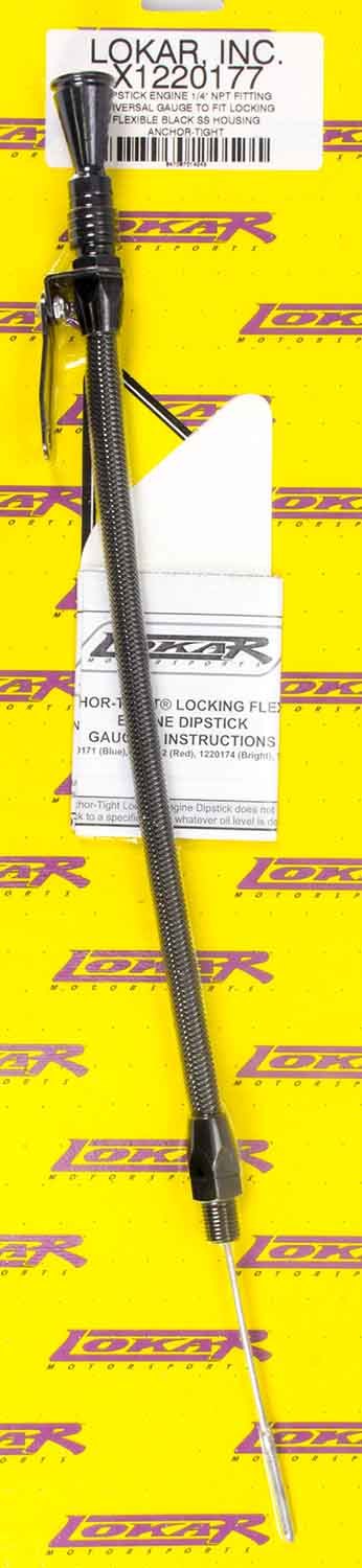 Lokar X1220177 Locking Engine Dipstick Black Universal 1/4 Npt Engine Oil Dipsticks