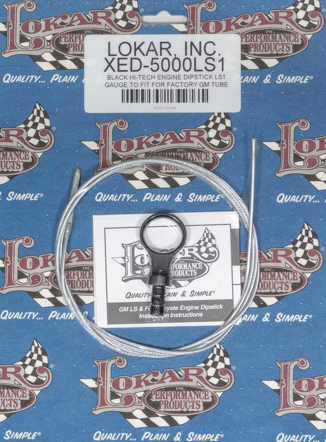 Lokar Engine Dipstick GM LS Engines Black Engine Oil Dipsticks XED-5000LS1
