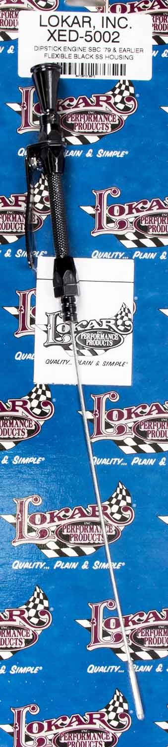 Lokar Flexible Engine Dipstick Black Pre -79 GM SBC Engine Oil Dipsticks XED-5002