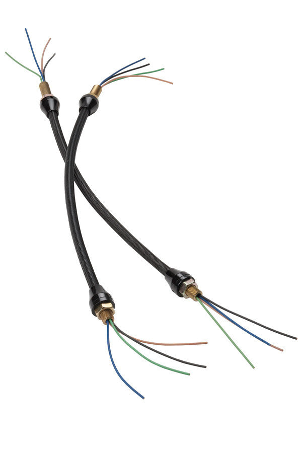 Lokar Headlight Braids 14 in Long Black Pair XHL-1900