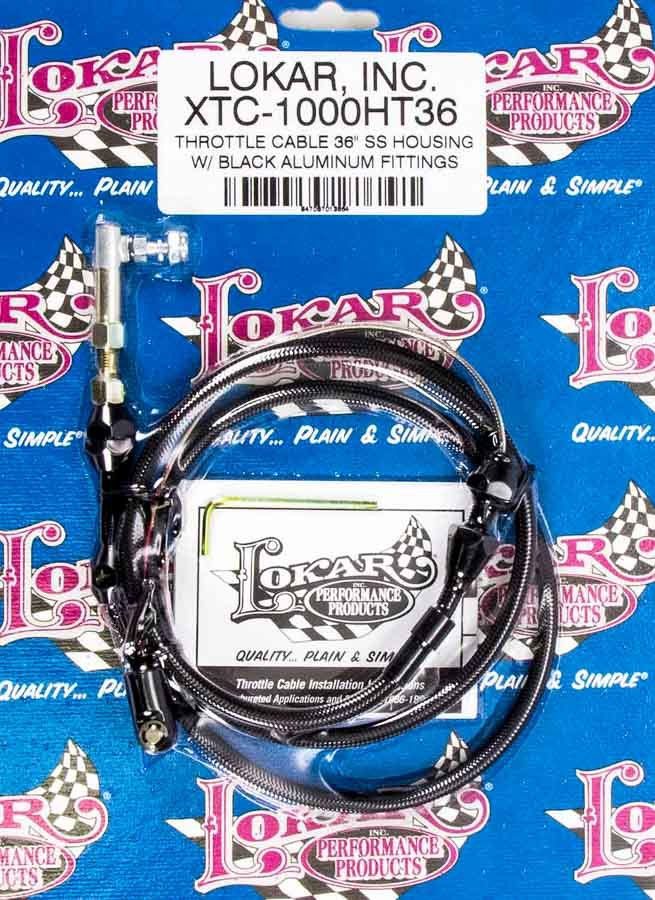 Lokar XTC-1000HT36 Throttle Cable Black 36 in Throttle Cables