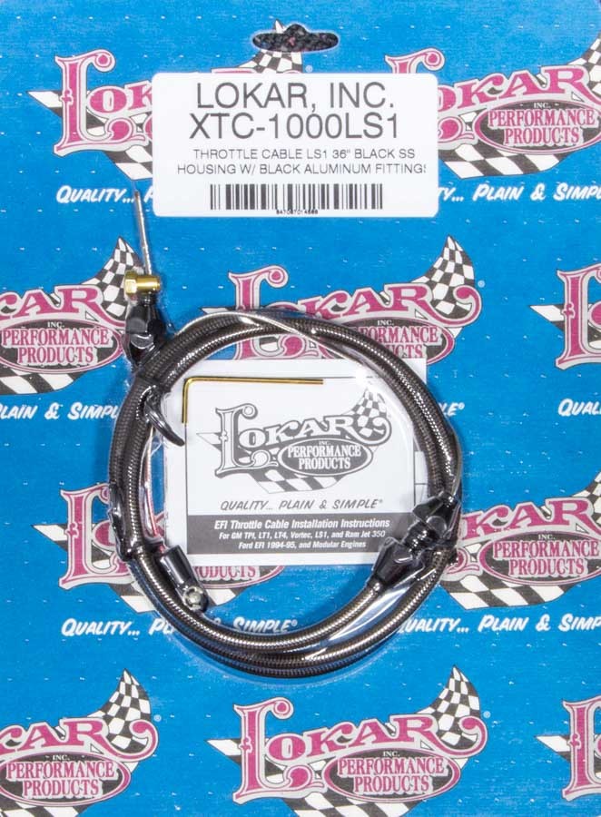 Lokar XTC-1000LS1 Throttle Cable Black 36 in LS1 Throttle Cables