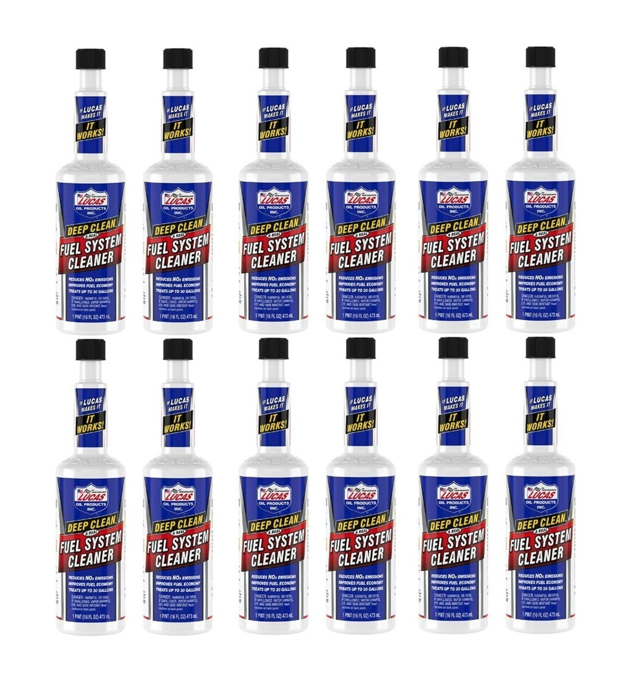 Lucas Oil Deep Clean Fuel System Cleaner Case 12x16 Ounce 10512