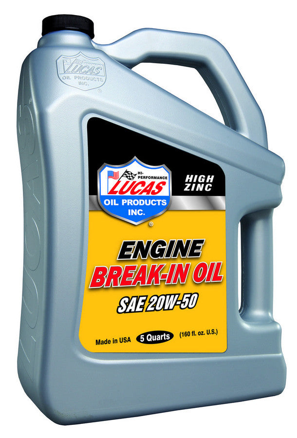 Lucas Oil SAE 20W50 Break-in Oil 5 Qt Bottle LUC10636