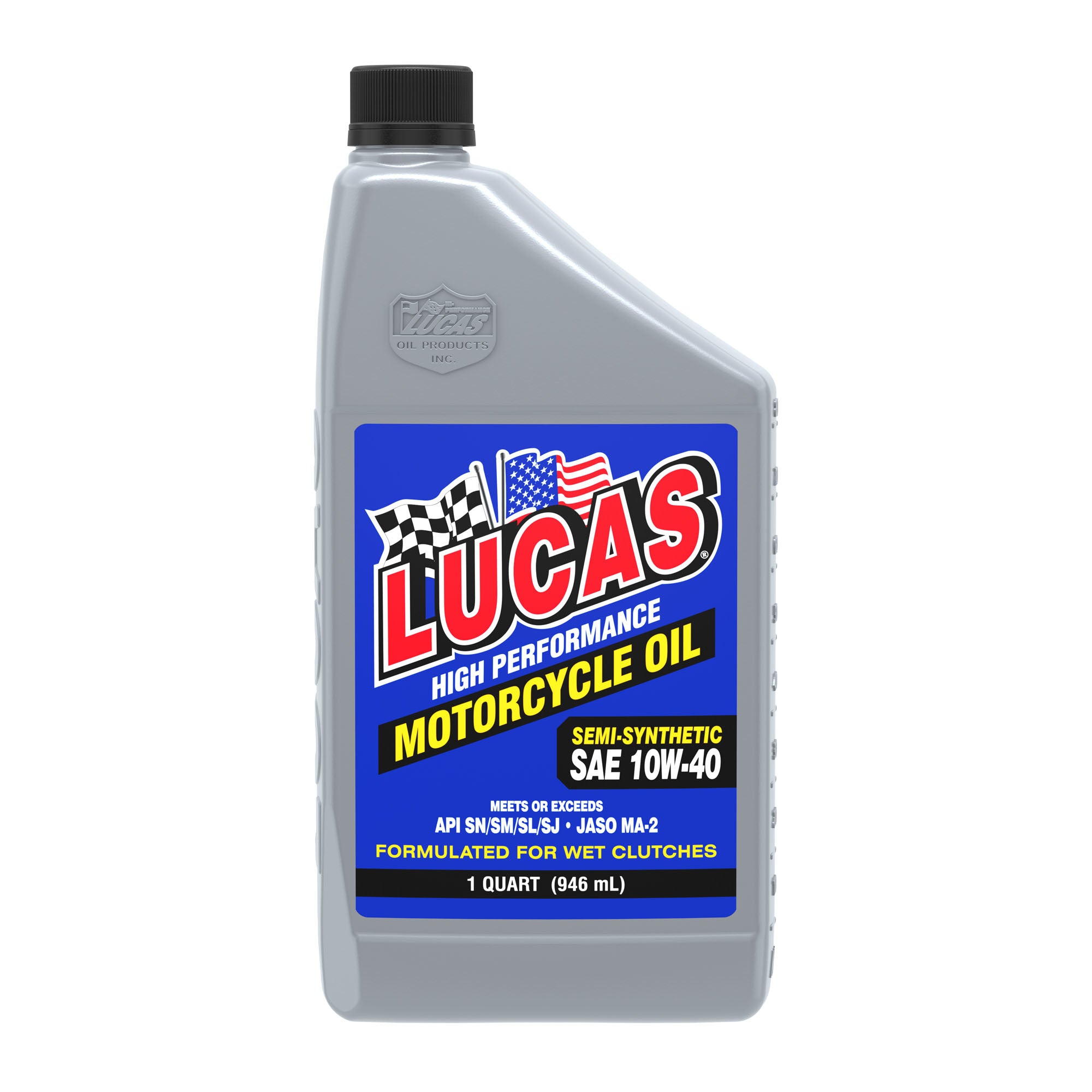 Lucas Oil Products Lucas Oil Semi-synthetic 10w40 Motorcycle Oil Qt LUC10710