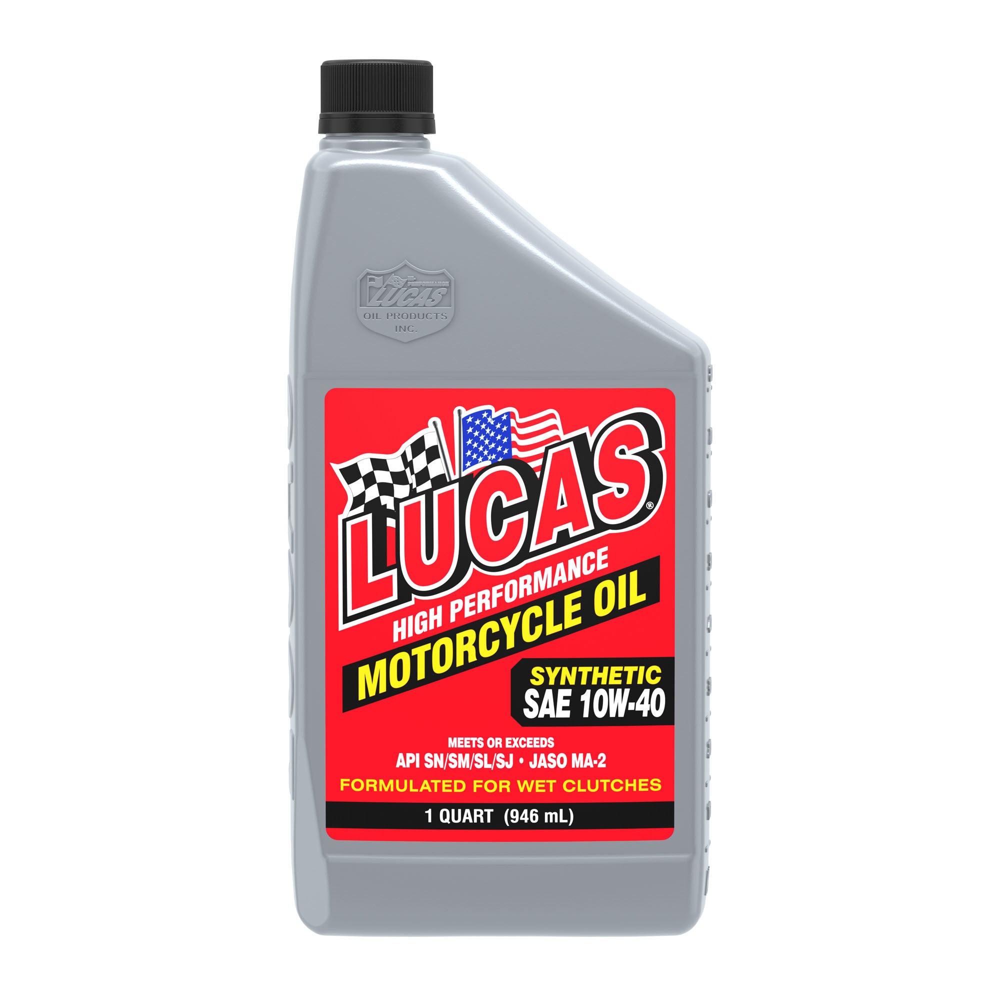 Lucas Oil High Performance Motorcycle Oil 10W-40 Synthetic, 1 Quart - LUC10793