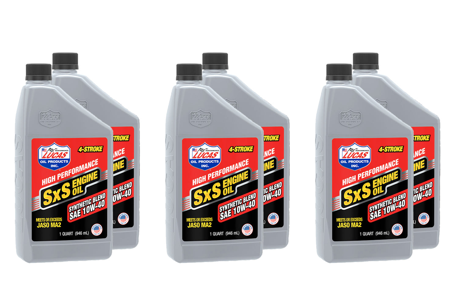 Lucas Oil Synthetic Blend 10w40 Sxs Oil Case 6 X 1 Quart 11196