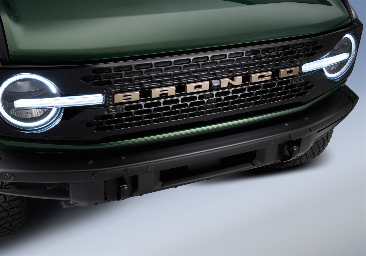 Ford Performance 2021-2025 Bronco Grille Lettering Overlay Kit - Bronze - M-1447-BLBR - Image 3