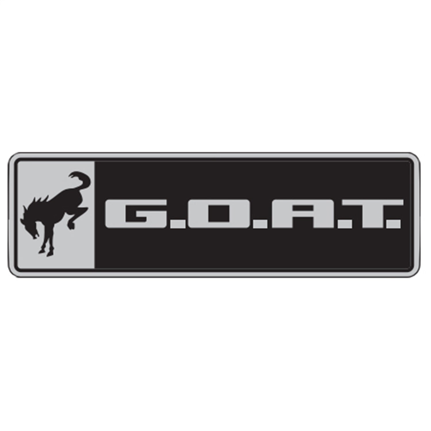 Ford Performance Bronco Bronco Sport G.O.A.T. Badge - Black Chrome - M-1447-GOAT