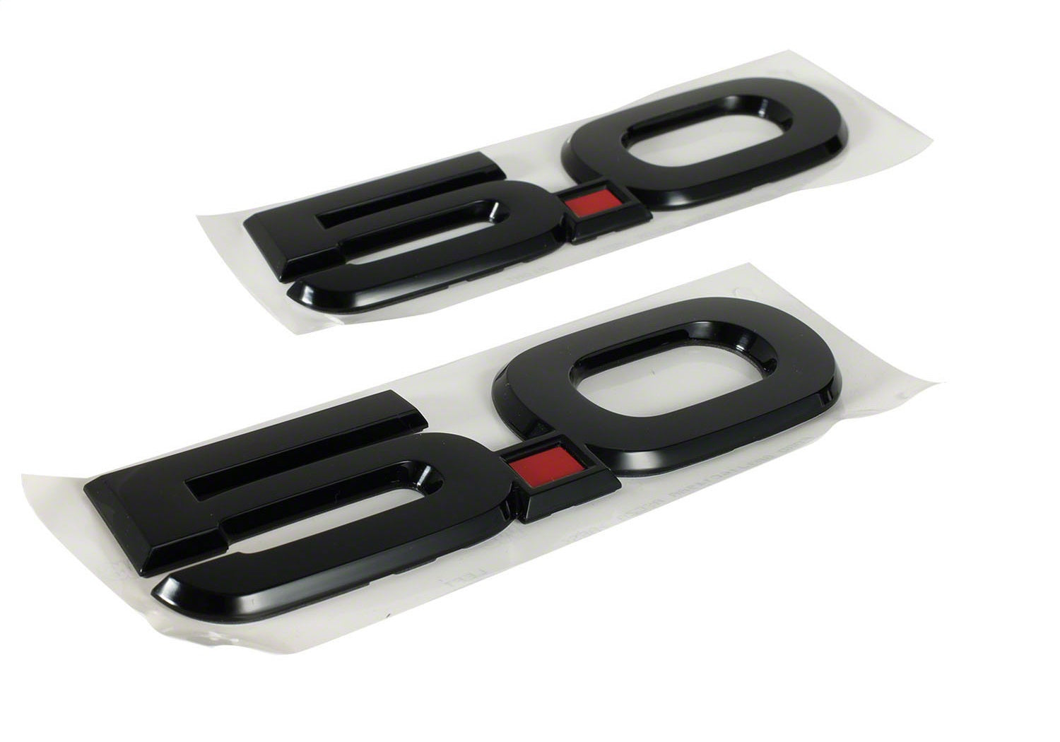 Ford Performance 2015-2023 Mustang 5.0L Fender Emblems/Badges - Black - Pair - M-1447-M50AB - Image 2