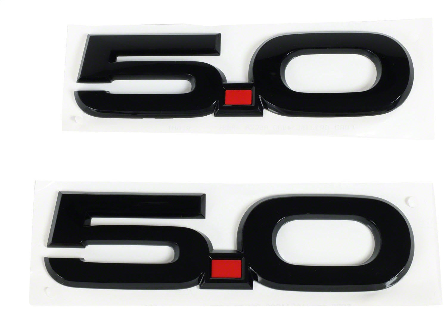 Ford Performance 2015-2023 Mustang 5.0L Fender Emblems/Badges - Black - Pair - M-1447-M50AB - Image 4