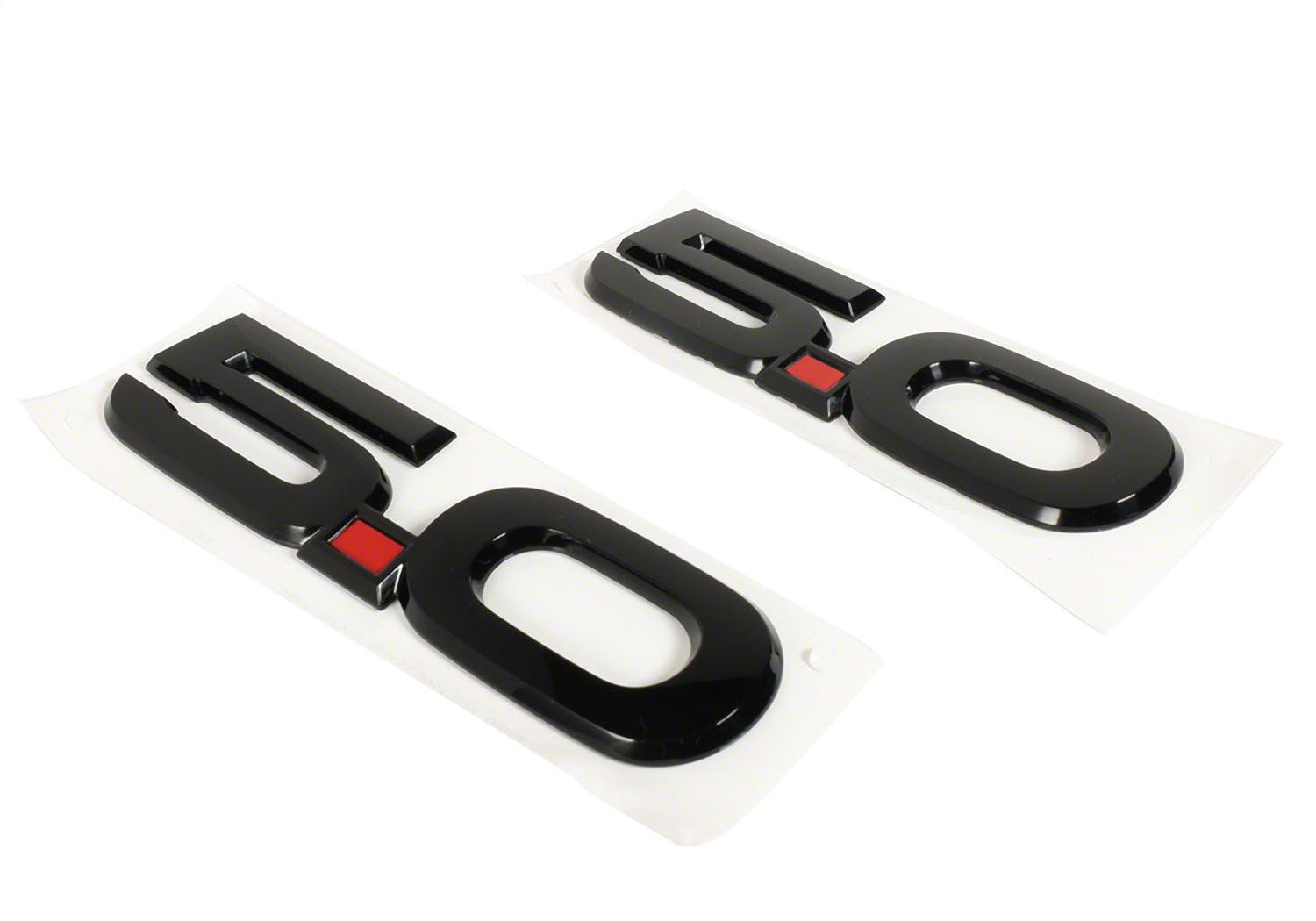 Ford Performance 2015-2023 Mustang 5.0L Fender Emblems/Badges - Black - Pair - M-1447-M50AB - Image 5