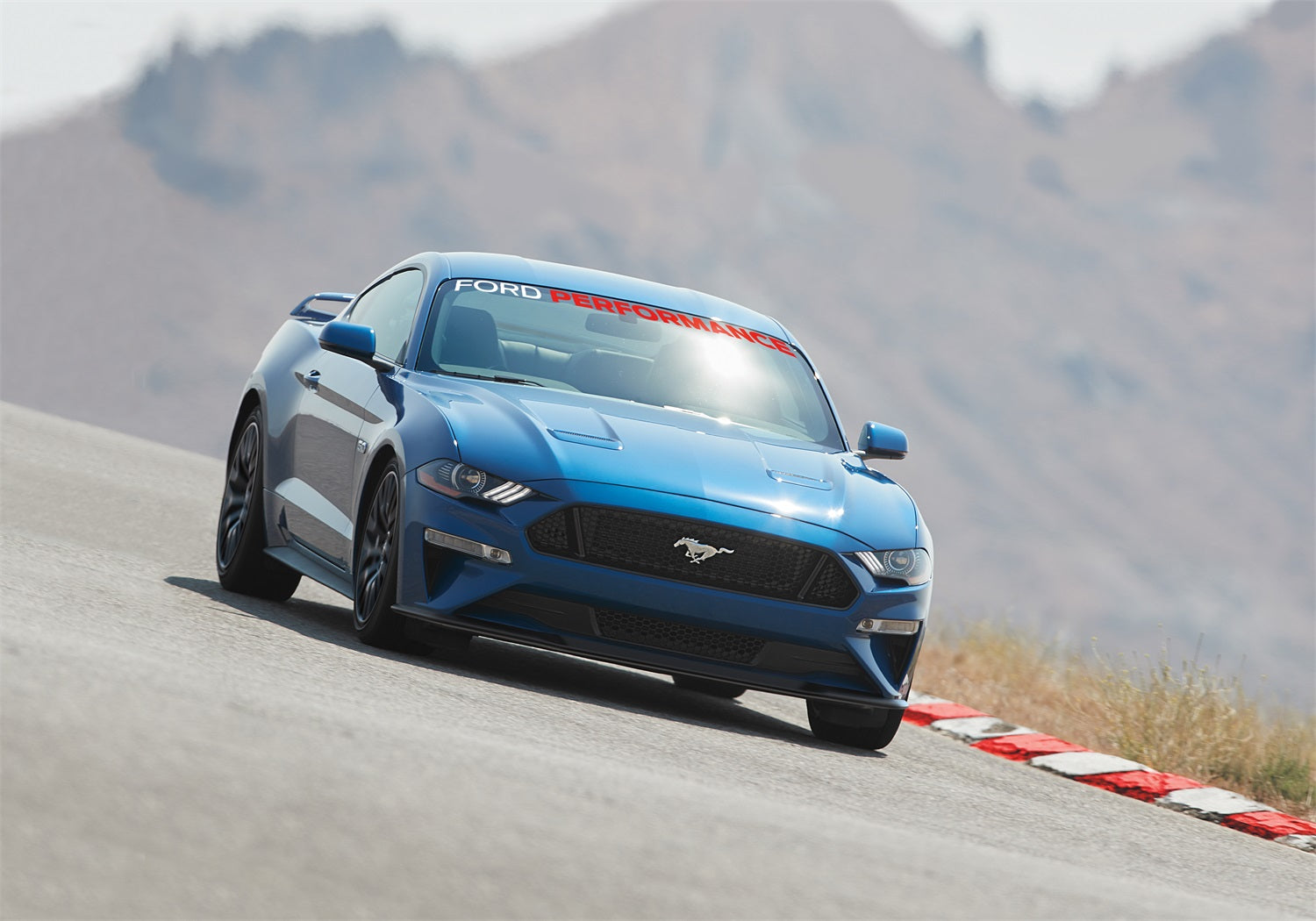 Ford Performance 2005-2023 Mustang Ford Performance Windshield Banner - White And Red - M-1820-MR - Image 3