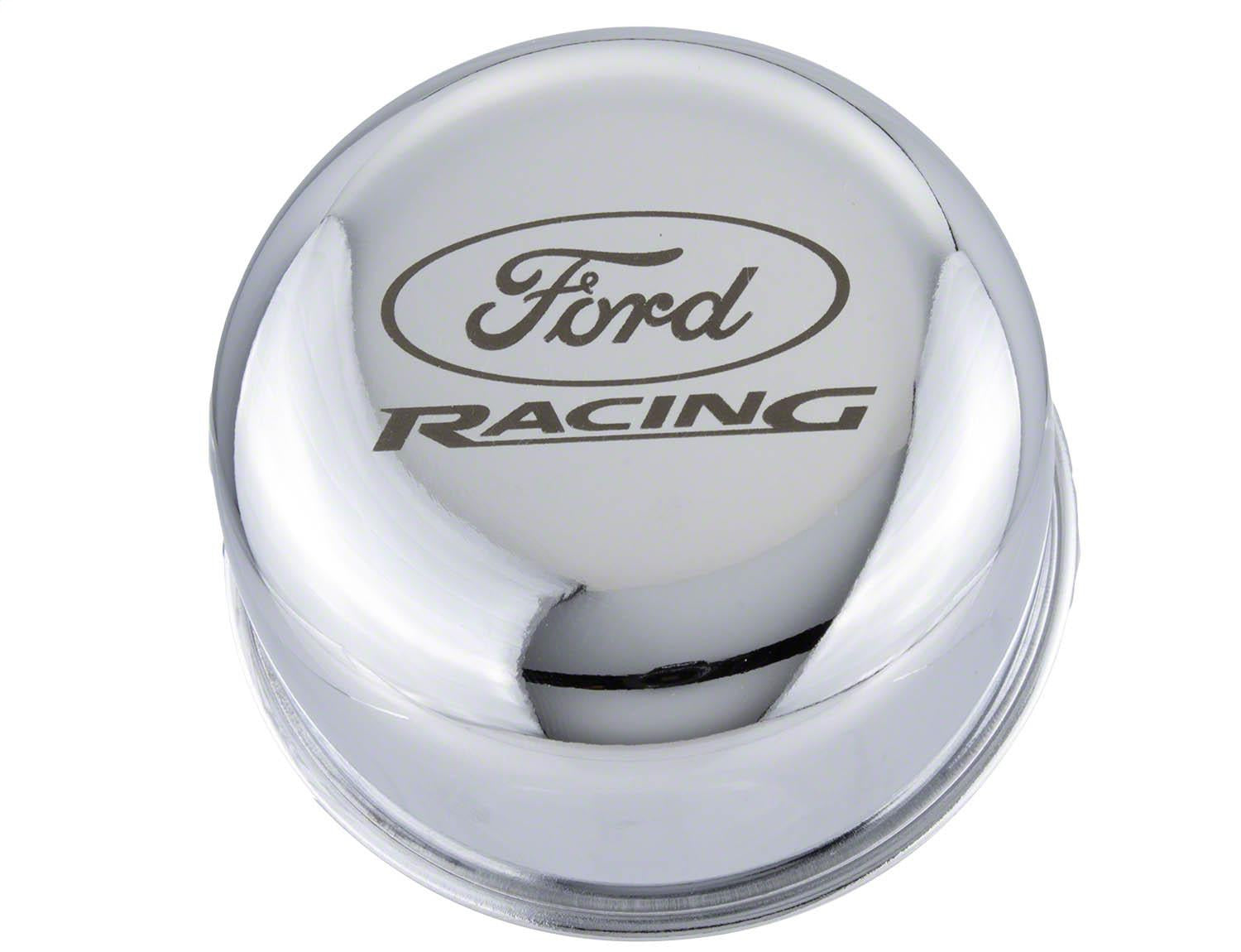Ford Performance Chrome Breather Cap With Ford Racing Logo - M-6766-FRNVCH