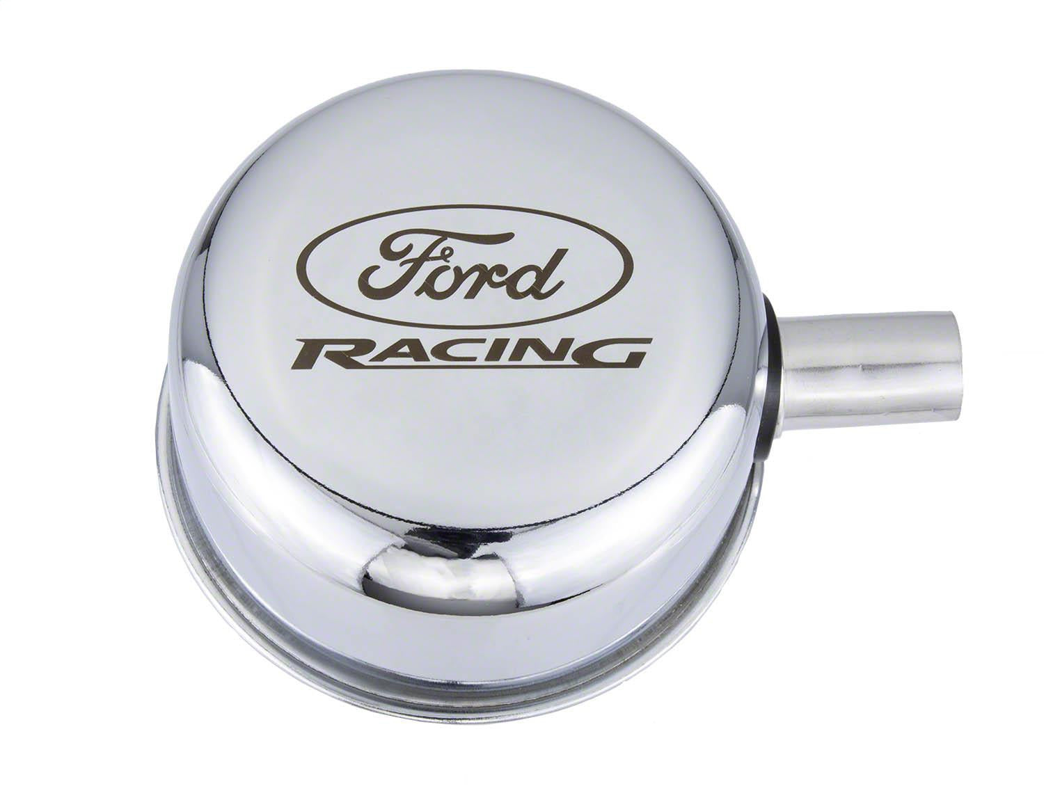 Ford Performance Chrome Breather Cap With Ford Racing Logo - M-6766-FRVCH