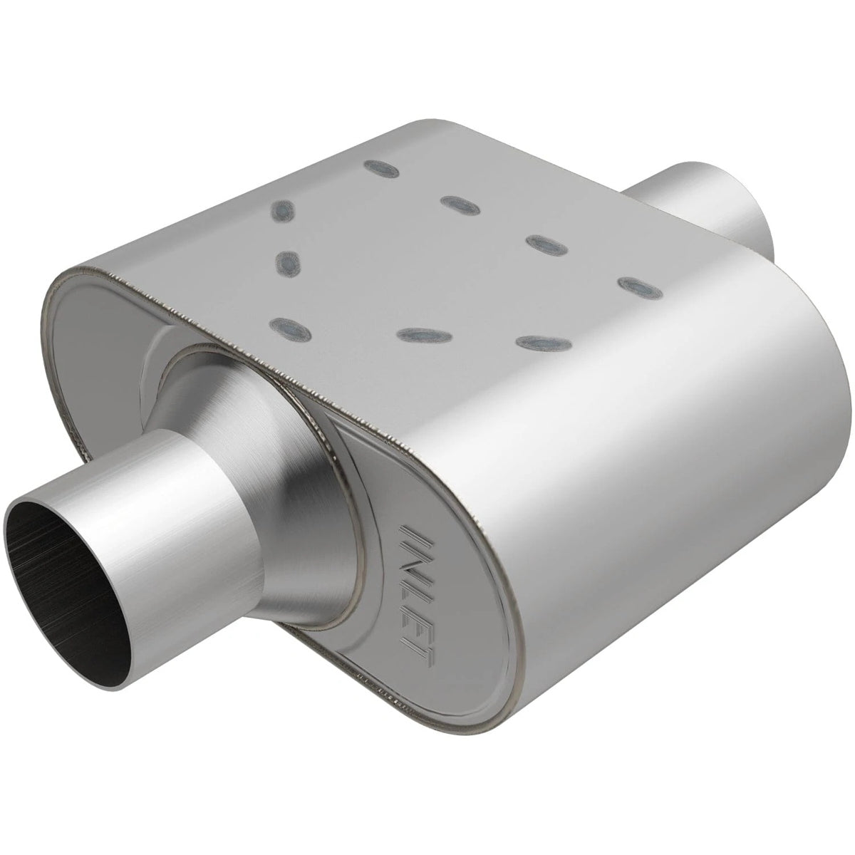 MagnaFlow Performance Exhaust R37428 Rumble Stainless Muffler, 3-Inch Center Inlet/Outlet