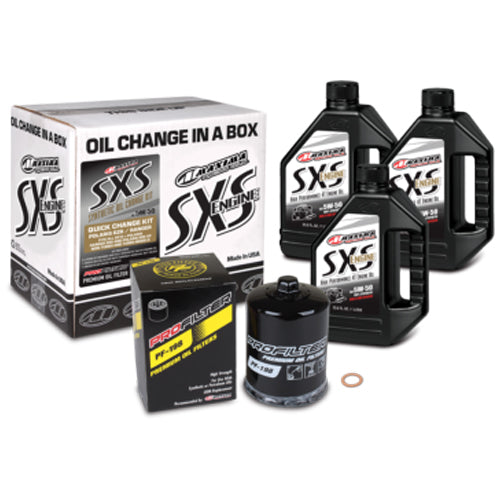 Maxima Racing Oils 90-189013 SxS Quick Change 5W-50 Synthetic Oil Service Kit with Filter