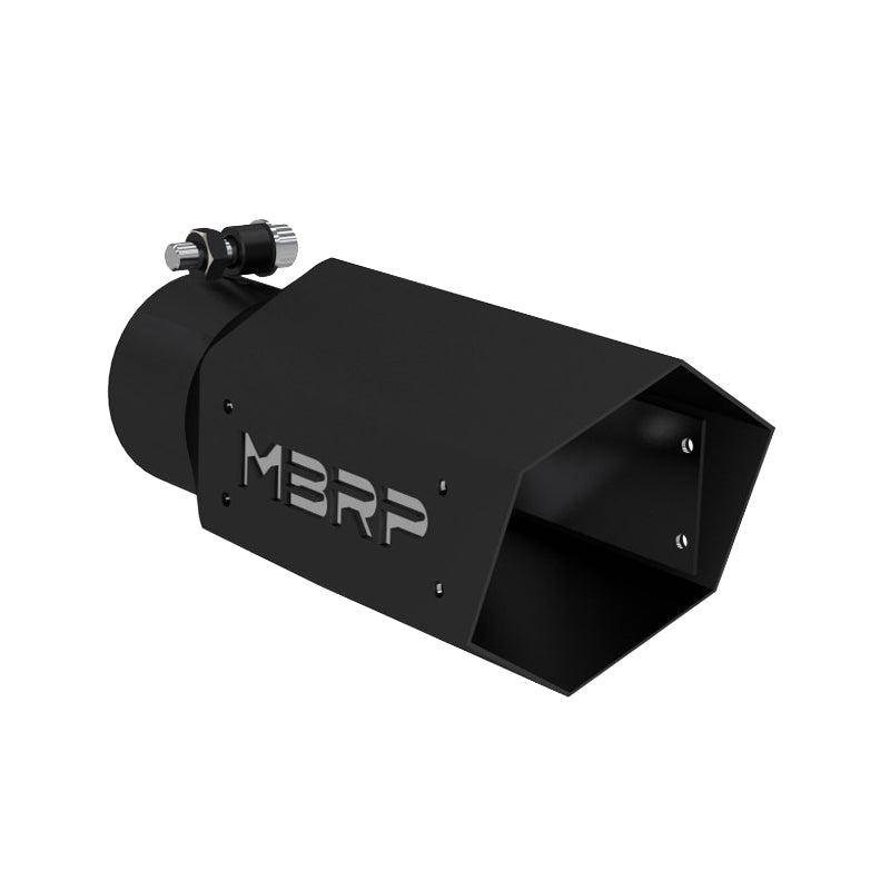 MBRP Exhaust 4in Hex Exhaust Tip 3in Inlet 10in Long BlackMBRP Exhaust T5169BLK