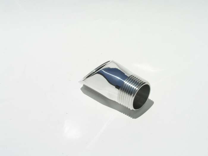 Meziere Fitting Adapter - 45 Degree with 1in NPT - Polished WP1045U