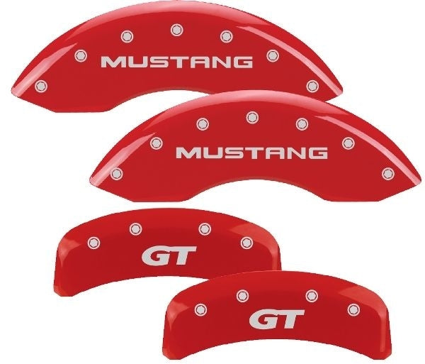 MGP Caliper Cover 10095SMG1RD Red Brake Caliper Covers for Ford Mustang 1994-2004