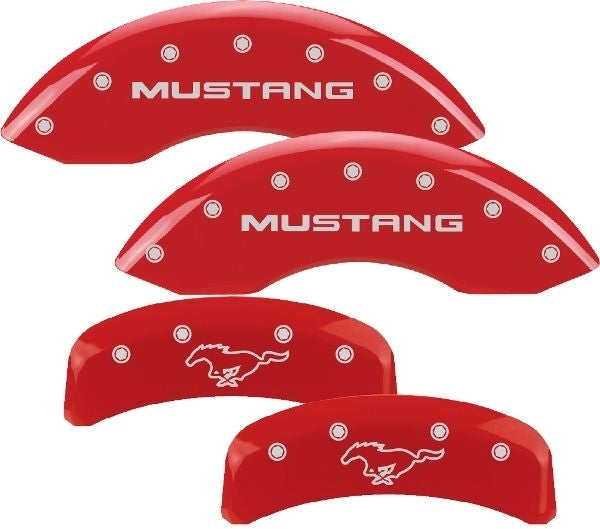 MGP Caliper Cover 10095SMPYRD Brake Caliper Covers for 1994-2004 Ford Mustang