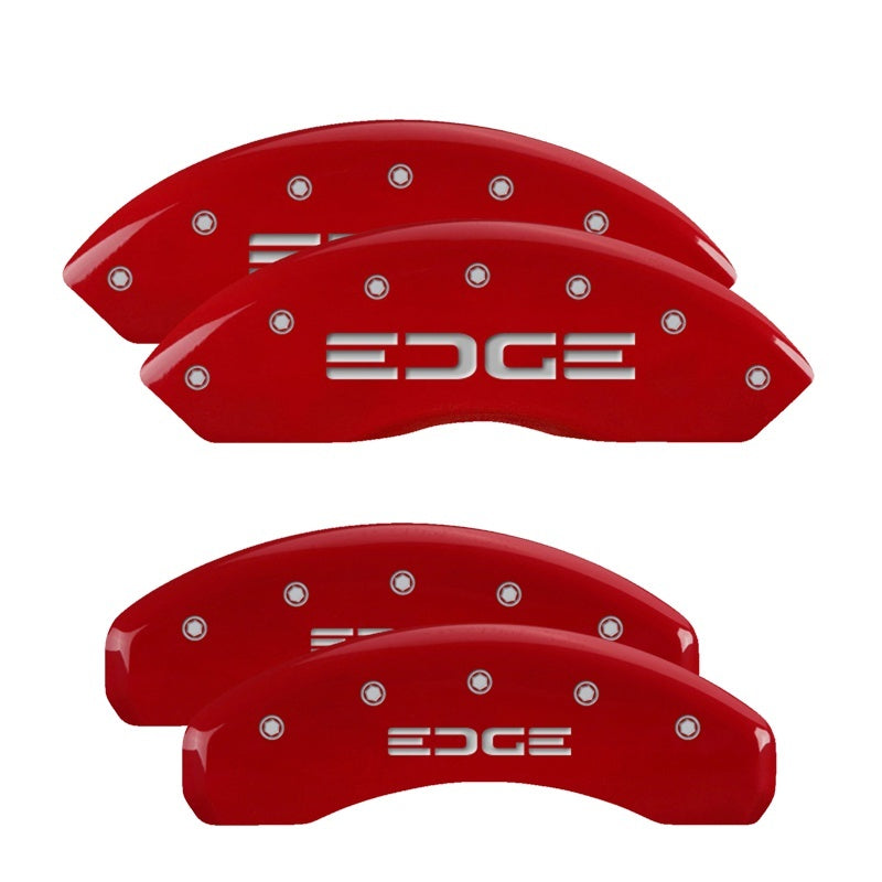 MGP Caliper Cover 10119SEDGRD Ford Edge Script Logo Red Caliper Covers