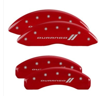 MGP Caliper Cover 12204SDGORD Red Durango Script/Stripes Brake Caliper Covers
