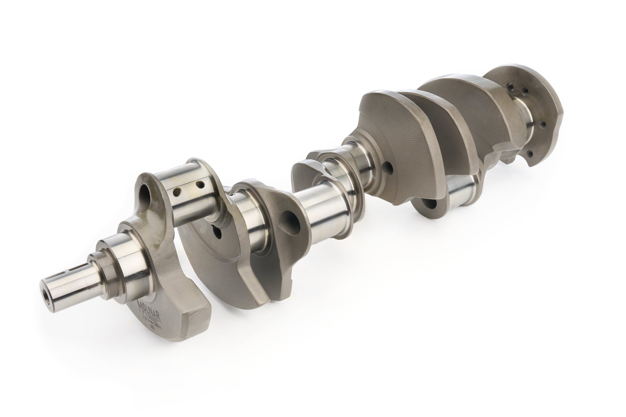 Molnar Technologies Crankshaft - Lightweight - 3.750 in Stroke - Internal Balance - Forged Steel - 2 - Piece Seal - 350 Mains - Small 350-3750BB6L-57