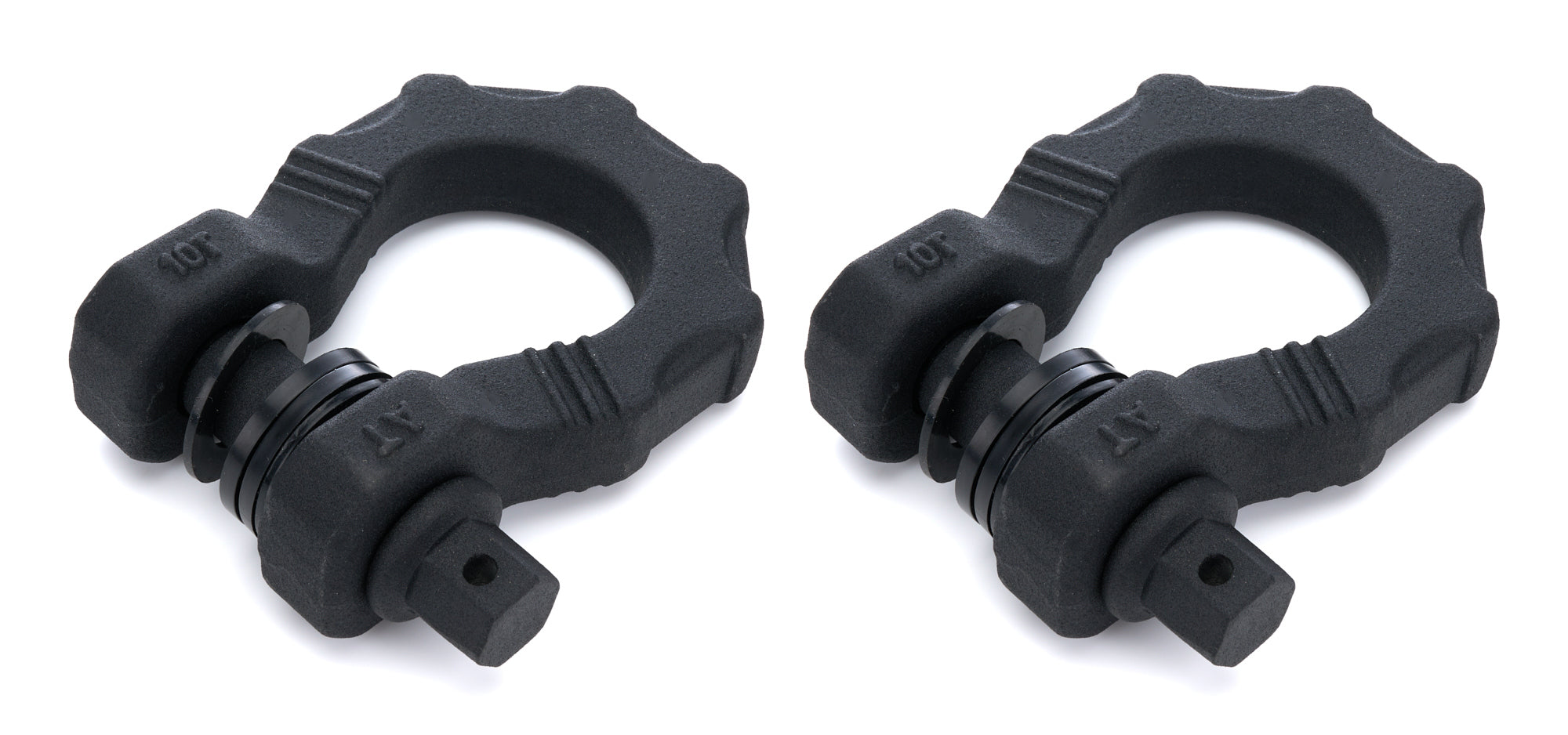 Mile Marker Shackle - Clevis D - Shackle - 7/8 in Pin - 20000 Lb Capacity - Steel - Black Textured Paint - Pair 60-10134-CB
