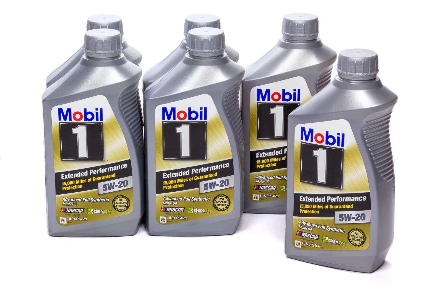 Mobil 1 Motor Oil - Extended Performance - 5W20 - Synthetic - 1 Qt Bottle - set of 6 102989