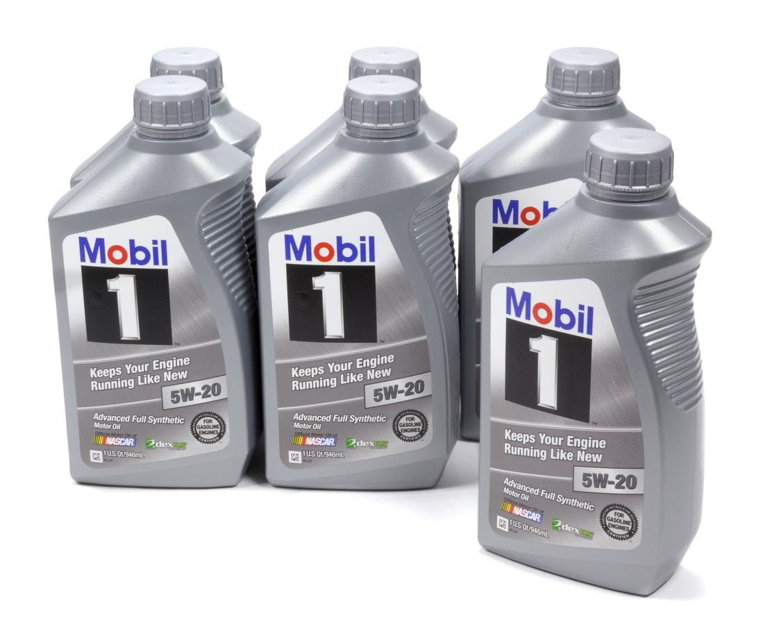 Mobil 1 Motor Oil - 5W20 - Synthetic - 1 Qt Bottle - set of 6 103008