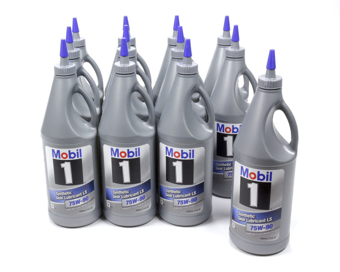 Mobil 1 Gear Oil - 75W90 - Limited Slip Additive - Synthetic - 1 Qt Bottle - set of 12 104361