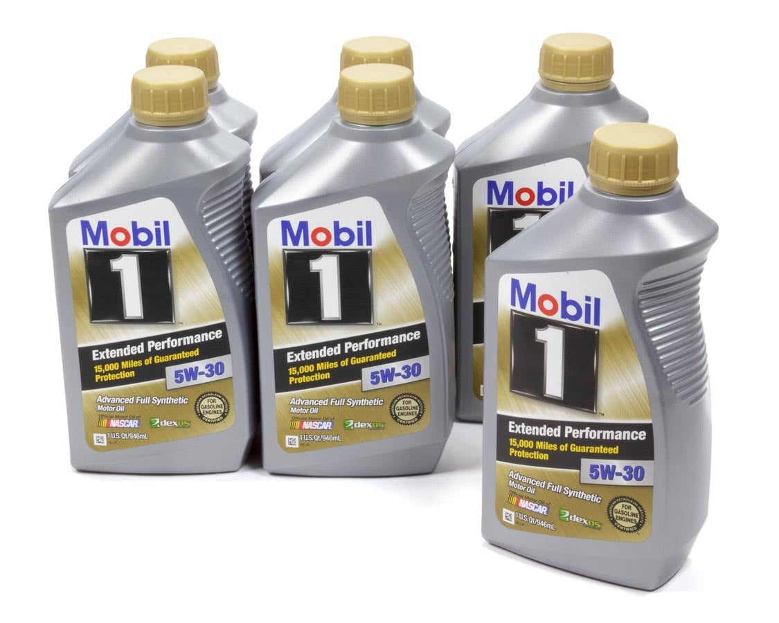 Mobil 1 Motor Oil - Extended Performance - 5W30 - Synthetic - 1 Qt Bottle - set of 6 112627