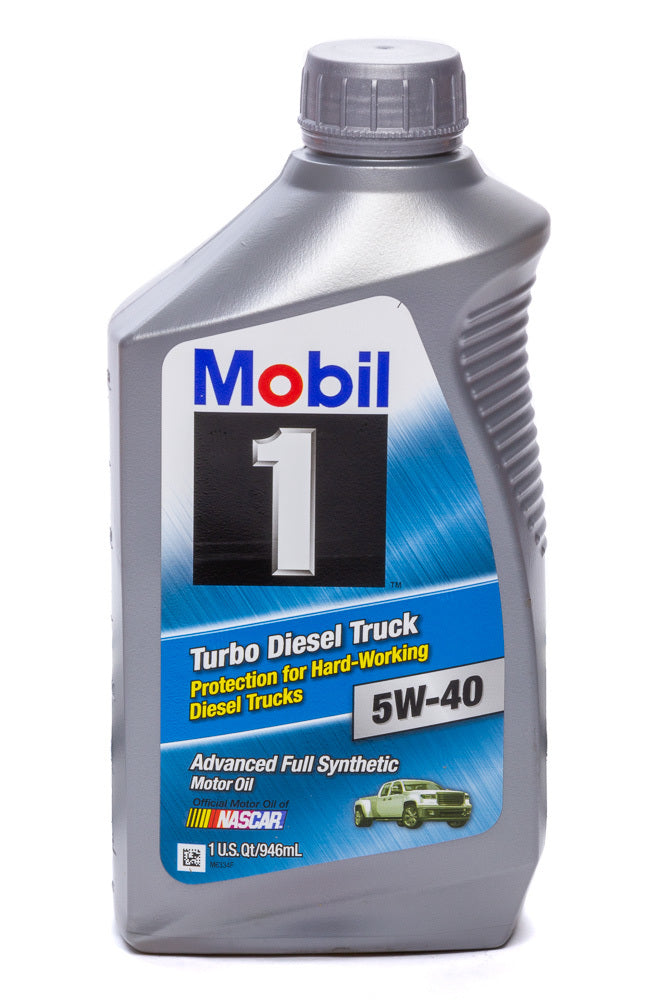Mobil 1 Motor Oil - Turbo Diesel Truck - 5W40 - Synthetic - 1 Qt Bottle - Diesel Engines - each MOB122253-1