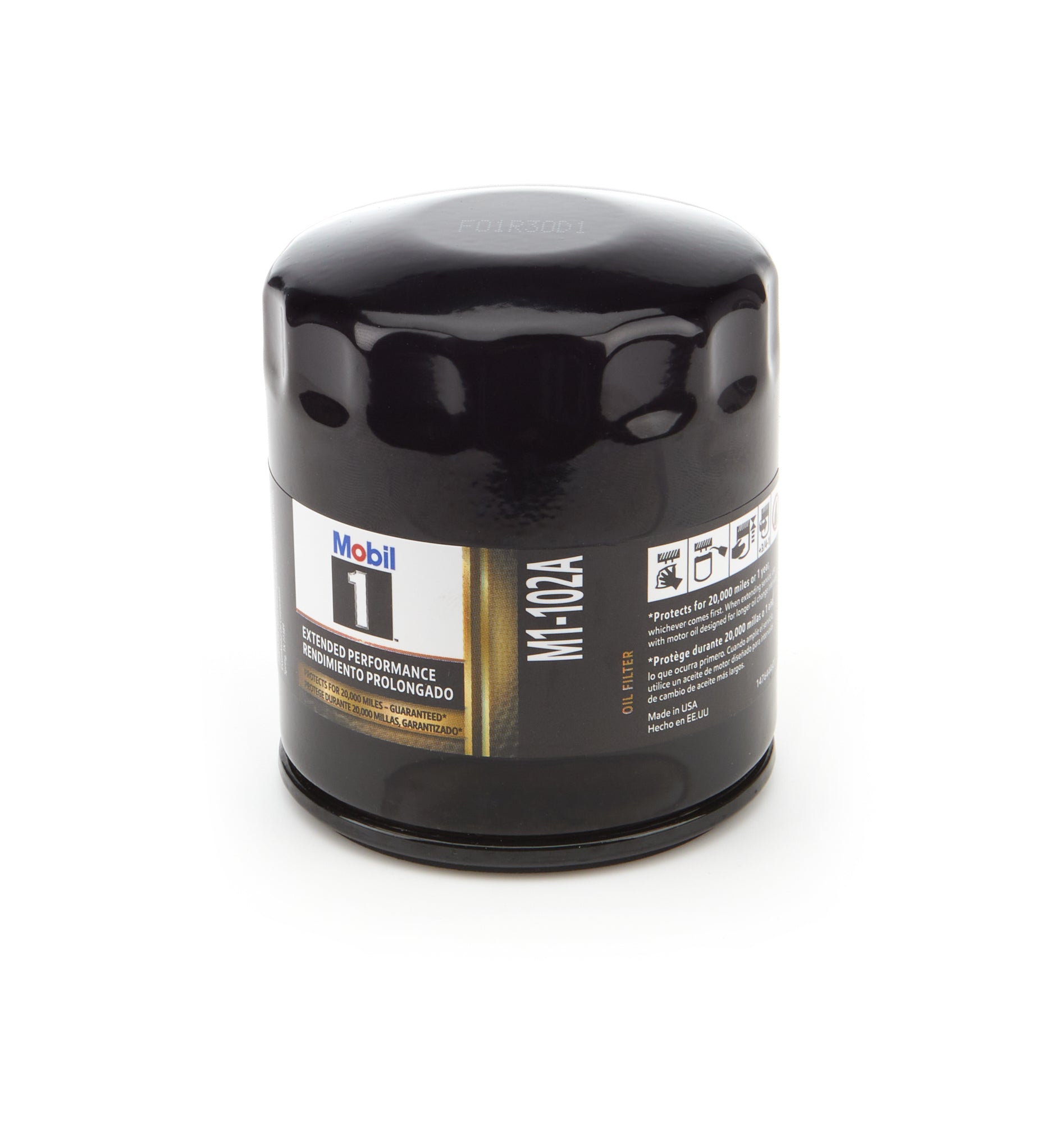 Mobil 1 Oil Filter - Extended Performance - Canister - Screw - on - 3.4 in Tall - 3/4 - 16 in Thread - Steel - Black Paint - Various Applicati M1-102A