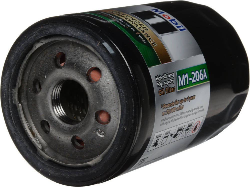 Mobil 1 Oil Filter - Extended Performance - Canister - Screw - on - 4.19 in Tall - 13/16 - 16 in Thread - Steel - Black Paint - GM / Saab / Sa M1-206A